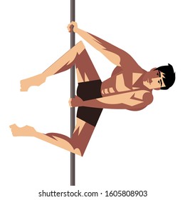 pole dance man genie figure