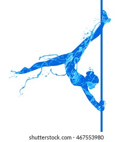 Pole dance woman 