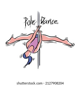 Ilustración vectorial de clip de bailarín de tubo aislado