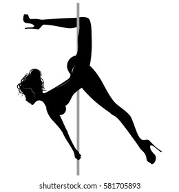 Pole dancer girl