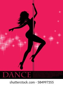 Pole dancer girl