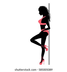 Pole dancer girl