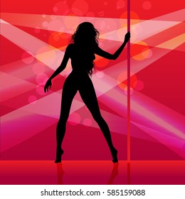 Pole dancer girl