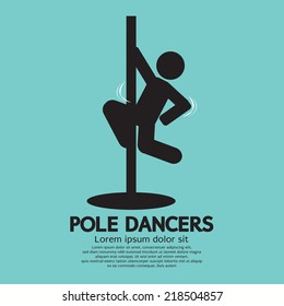 Pole Dancers Graphic Vector Illustration