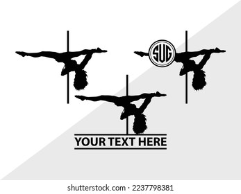Monograma de bailarinas de polo Ilustración vectorial Silhouette