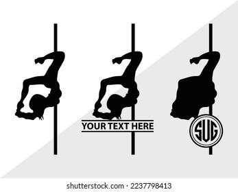 Monograma de bailarinas de polo Ilustración vectorial Silhouette