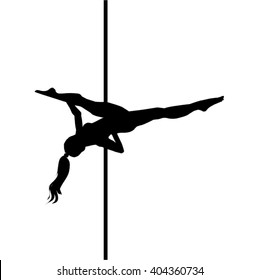 pole dancers - vector, illustration