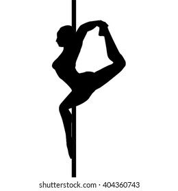 pole dancers - vector, illustration