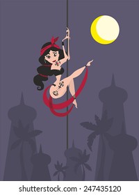 pole dancing girl