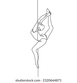 Pole Dance Dancer Gymnastics Body Girls Stock Vector Royalty Free  2303930507  Shutterstock