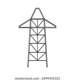 pole electric pylon cartoon. supply distribution, cable wire, infrastructure production pole electric pylon sign. isolated symbol vector illustration