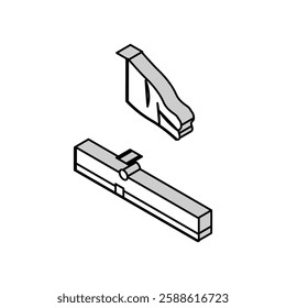 pole flag isometric icon vector. pole flag sign. isolated symbol illustration