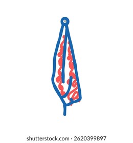 pole flag map doodle icon sketch vector. pole flag map sign. isolated symbol illustration