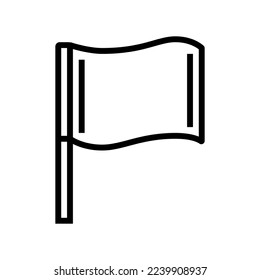pole flag start line icon vector. pole flag start sign. isolated contour symbol black illustration