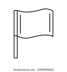 pole flag start line icon vector. pole flag start sign. isolated contour symbol black illustration
