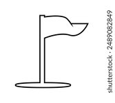 pole and flag vector icon