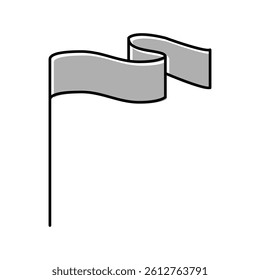 pole flag web color icon vector. pole flag web sign. isolated symbol illustration