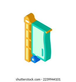 pole flag web isometric icon vector. pole flag web sign. isolated symbol illustration