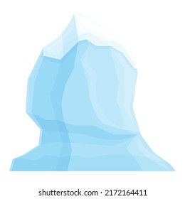 Pole iceberg icon cartoon vector. Ice berg. Polar sea