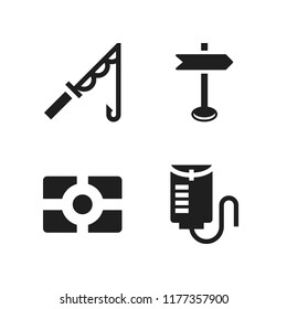 pole icon. 4 pole vector icons set. drop counter, metering and directional sign icons for web and design about pole theme