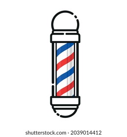 Pole icon for barbers who cut hair and beard