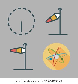 pole icon set. vector set about physics, wind sign and options icons set.