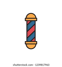 pole icon vector. barber shop icon with fiil outline style