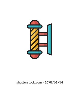 pole icon vector illustration filled outline style design. isolated on white background