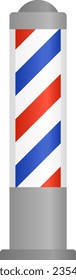 Barber’s Pole Isolated Vector Illustration