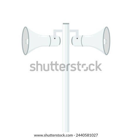 Pole megaphone. Pole megaphone vector on white background. free space for text. copy space. blank.