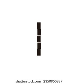 Pole or nail geometric symbol simple logo vector