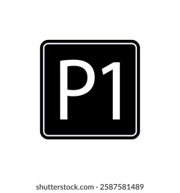 Pole Position Icon. Best Place, The Most Favorable Position at the Start of Race. 