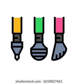pole tip close up spike rubber cap color icon vector. pole tip close up spike rubber cap sign. isolated symbol illustration