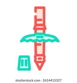 pole tip close up spike rubber cap color icon vector. pole tip close up spike rubber cap sign. isolated symbol illustration