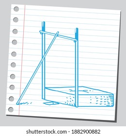 Pole vault. High jump sport.