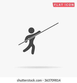 Pole Vault Icon Vector. 