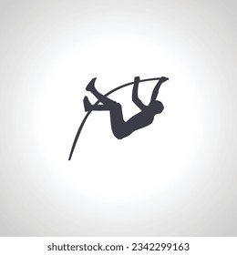 Pole vault Silhouette. Pole vault icon