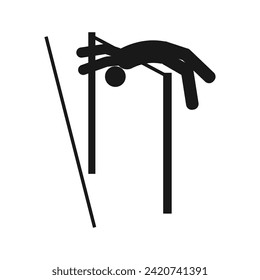 pole vault sport icon vector illustration design