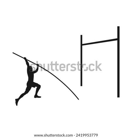 pole vault sport icon vector illustration design