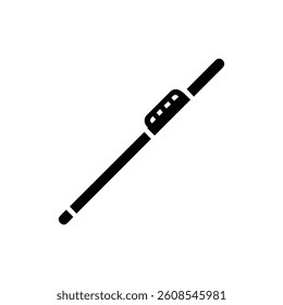Pole Vault Stick Icon with Slight Curve and Grip Detail