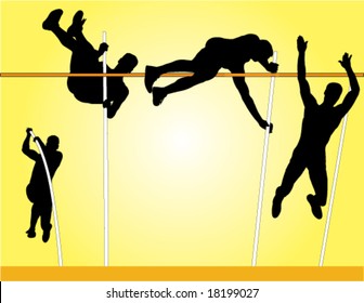 Pole Vault Vector