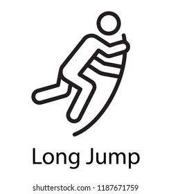Pole vaulter performs a long jump