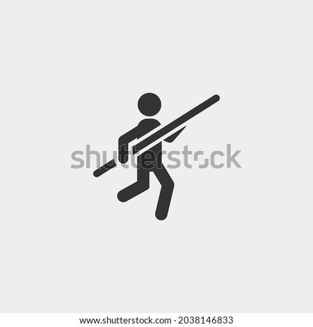 Pole_vault vector icon illustration sign