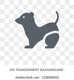 Polecat icon. Trendy flat vector Polecat icon on transparent background from animals  collection. 