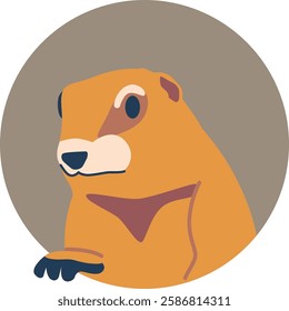 Polecat rodent animal vector illustration