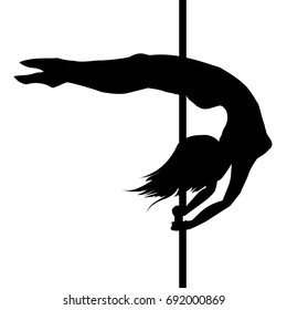 Poledance Vector Illustration Stock Vector Royalty Free