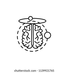 poles of the brain icon. Element of sturt up icon for mobile concept and web apps. Thin line poles of the brain icon can be used for web and mobile