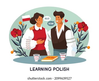 Poles Talk Or Learning Polish Language, Banner