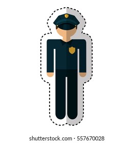 police agent avatar character vector illustration design