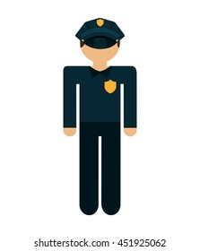 police agent isolated icon design, vector illustration  graphic 